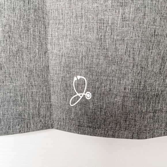 NEW Jaanuu heather grey scrub top - Picture 3 of 4